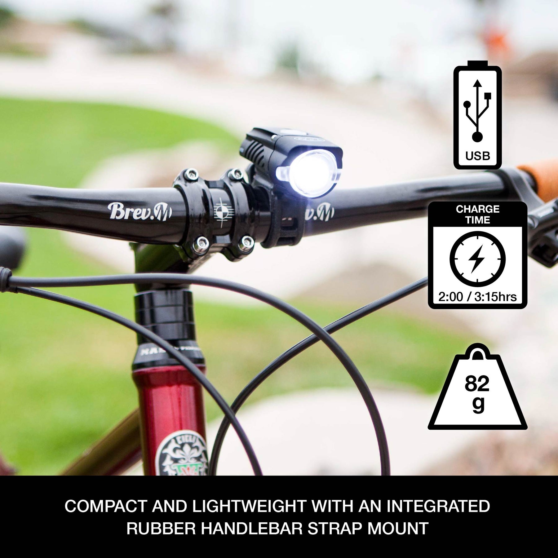 5 LED Safety Light w/ Strap Clip On Strobe/Running Lights for Bike